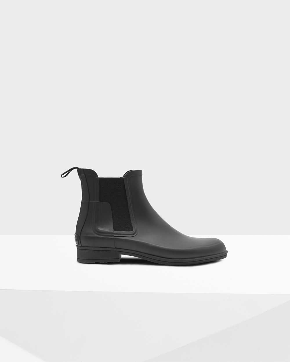 Hunter Refined Slim Fit Men's Chelsea Boots NZ-52160A Black